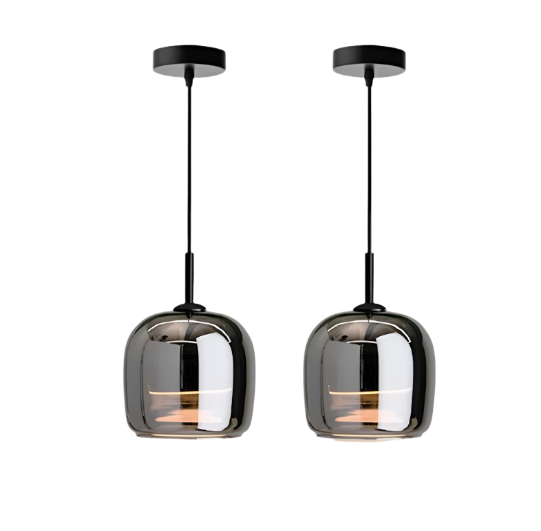Luxlyn - Nordisk Sort Glas Pendellampe Moderne LED Luksus Hjem